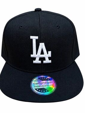 LA Dodgers hat black LA Dodgers SnapBack white embroidered logo LA cap new